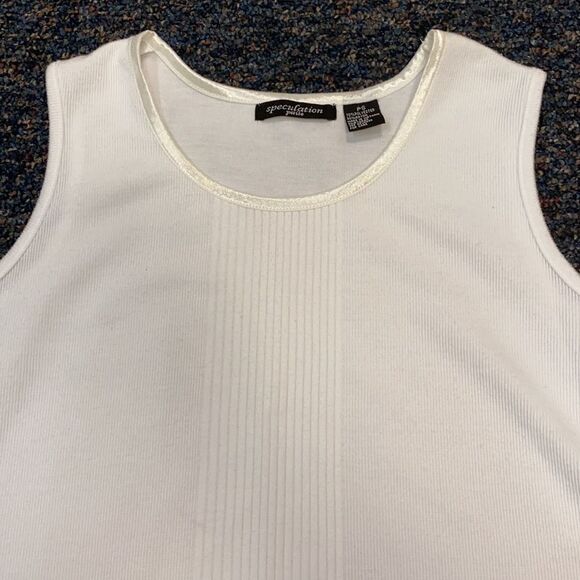 Speculation White Tank top sz. Small Petite - Picture 2 of 2